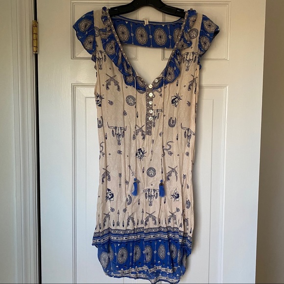 Rare SPELL coyote backless shift dress - Picture 4 of 9